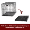 Double Door Metal Dog Crate, 18" with Leak-Proof Pan 4