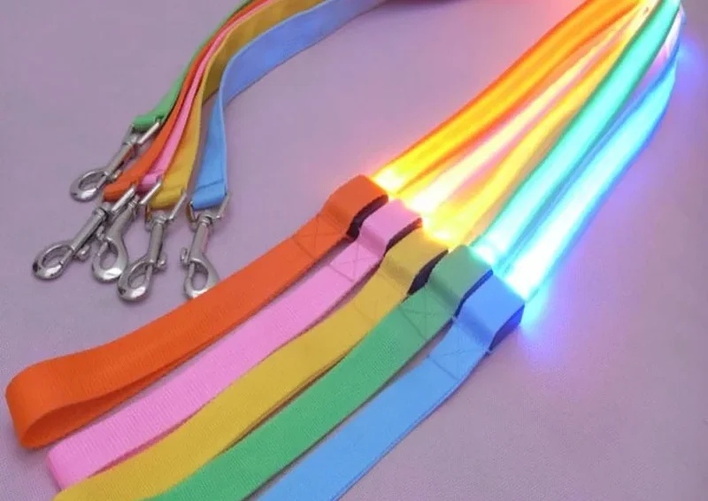 LED Light Up Dog Leash Luminous Rope 2