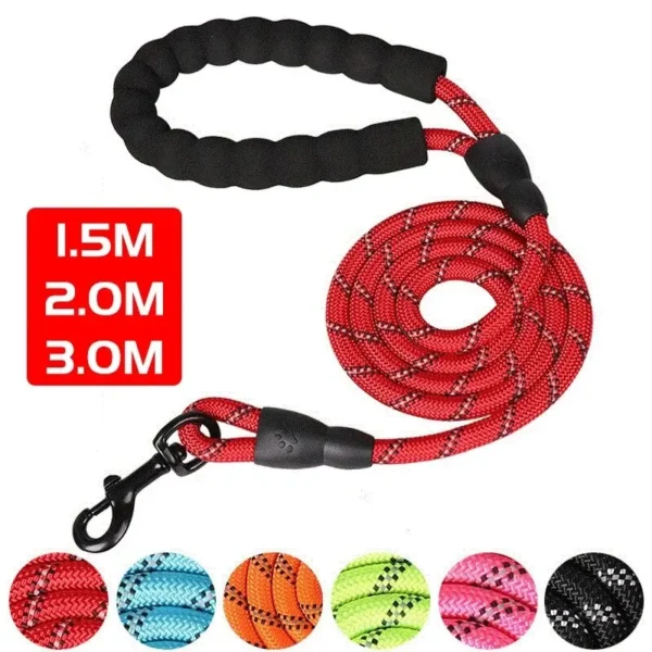 Reflective Dog Leash With Comfortable Padded Handle - Heavy Duty 1