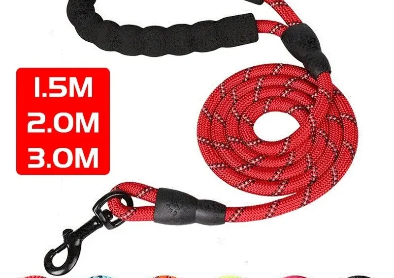 Reflective Dog Leash With Comfortable Padded Handle - Heavy Duty 1