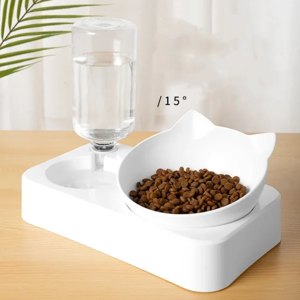 2-in-1 Pet Feeding Bowl Dog Cat Automatic Water Dispenser 1