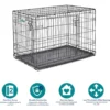 Newly Enhanced Double Door Dog Crate, Leak-Proof Pan 3