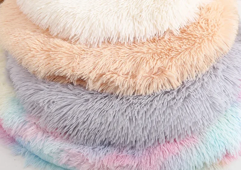 Soft Plush Round Fleece Cat Bed 2