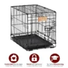 Double Door Metal Dog Crate, 18" with Leak-Proof Pan 6