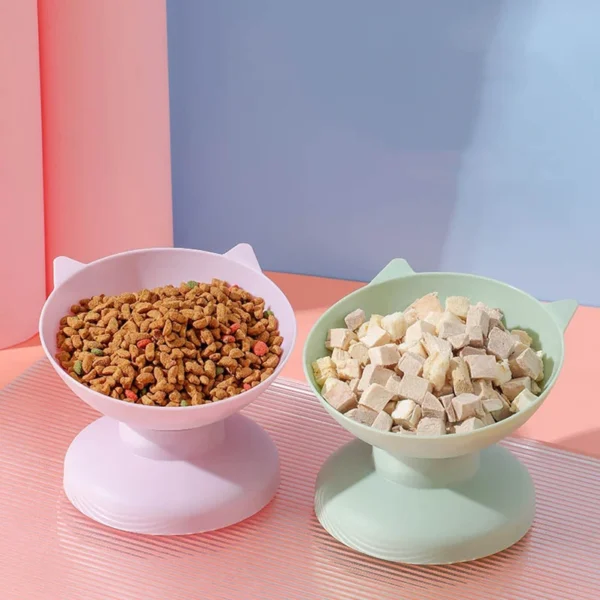 New Pet Cat Dog Bowl High 45° Neck Protector 1