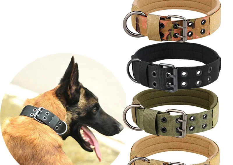 Medium to Large Nylon Tactical Pet Dog Collar - Adjustable and Durable 1